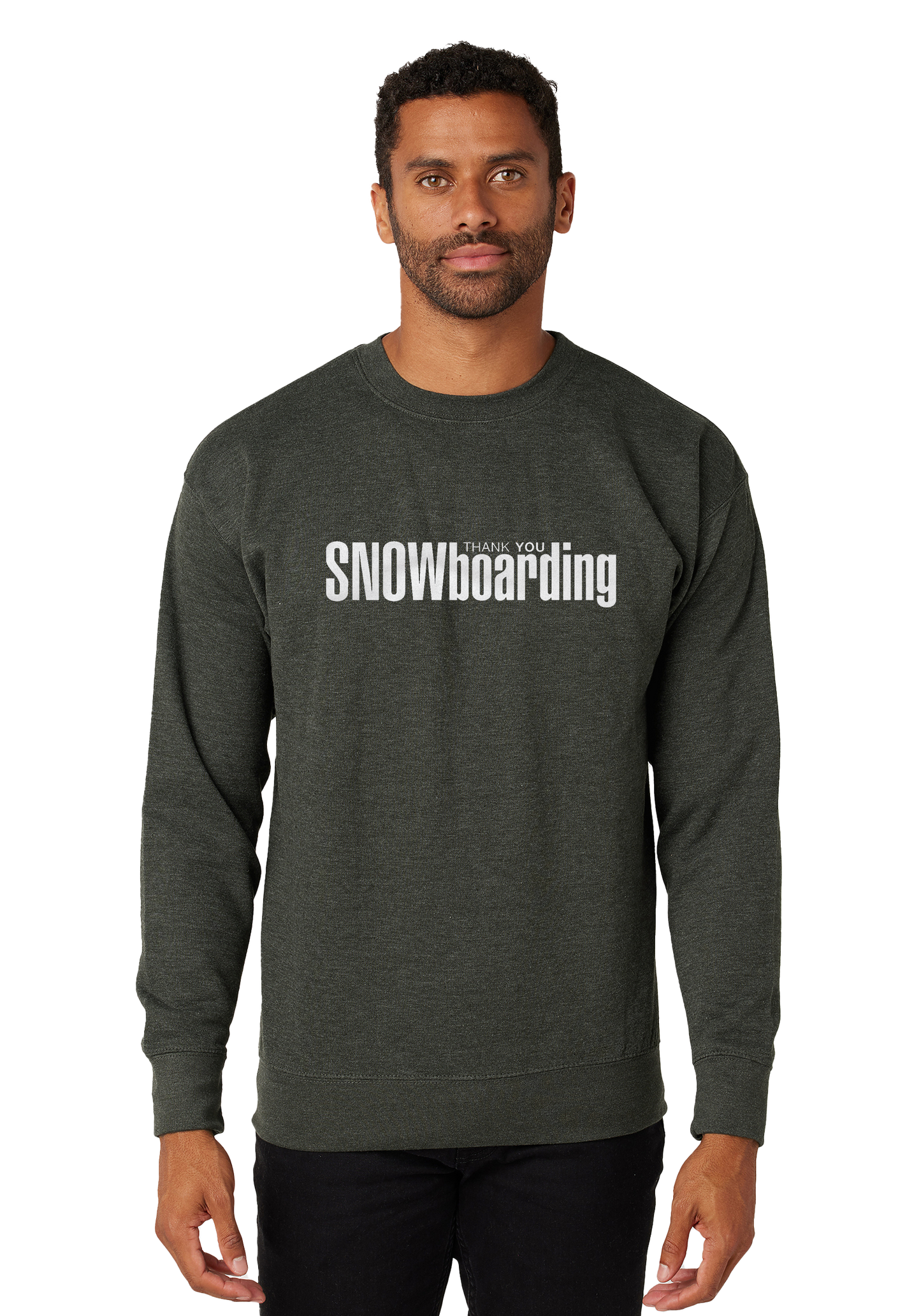 TYS/TWS Logo Modern Fit Crew Neck - Charcoal Heather